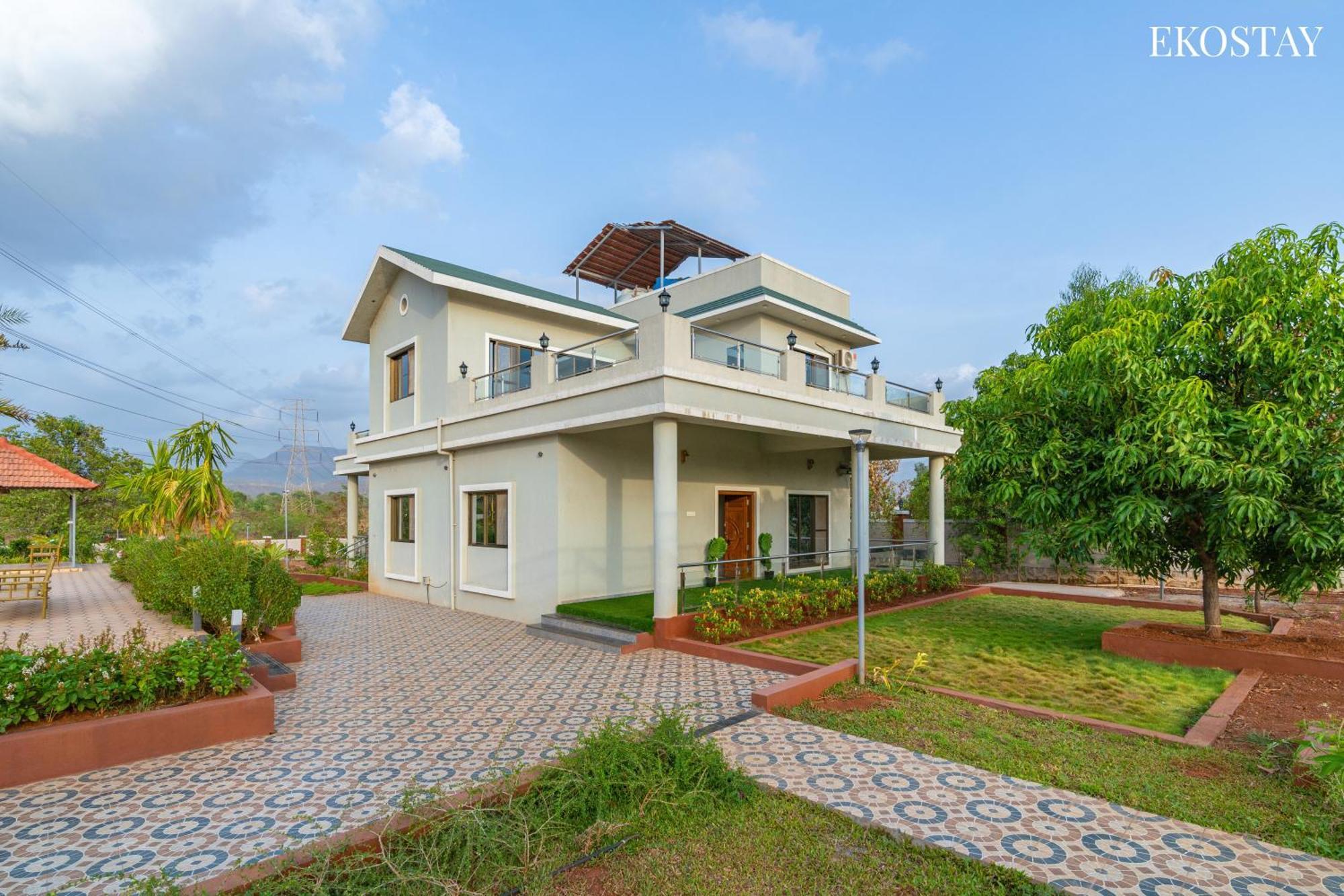 Ekostay Gold Palm Estate I Cricket Turf I Rain Dance I 2 Acre Property カルジャット エクステリア 写真