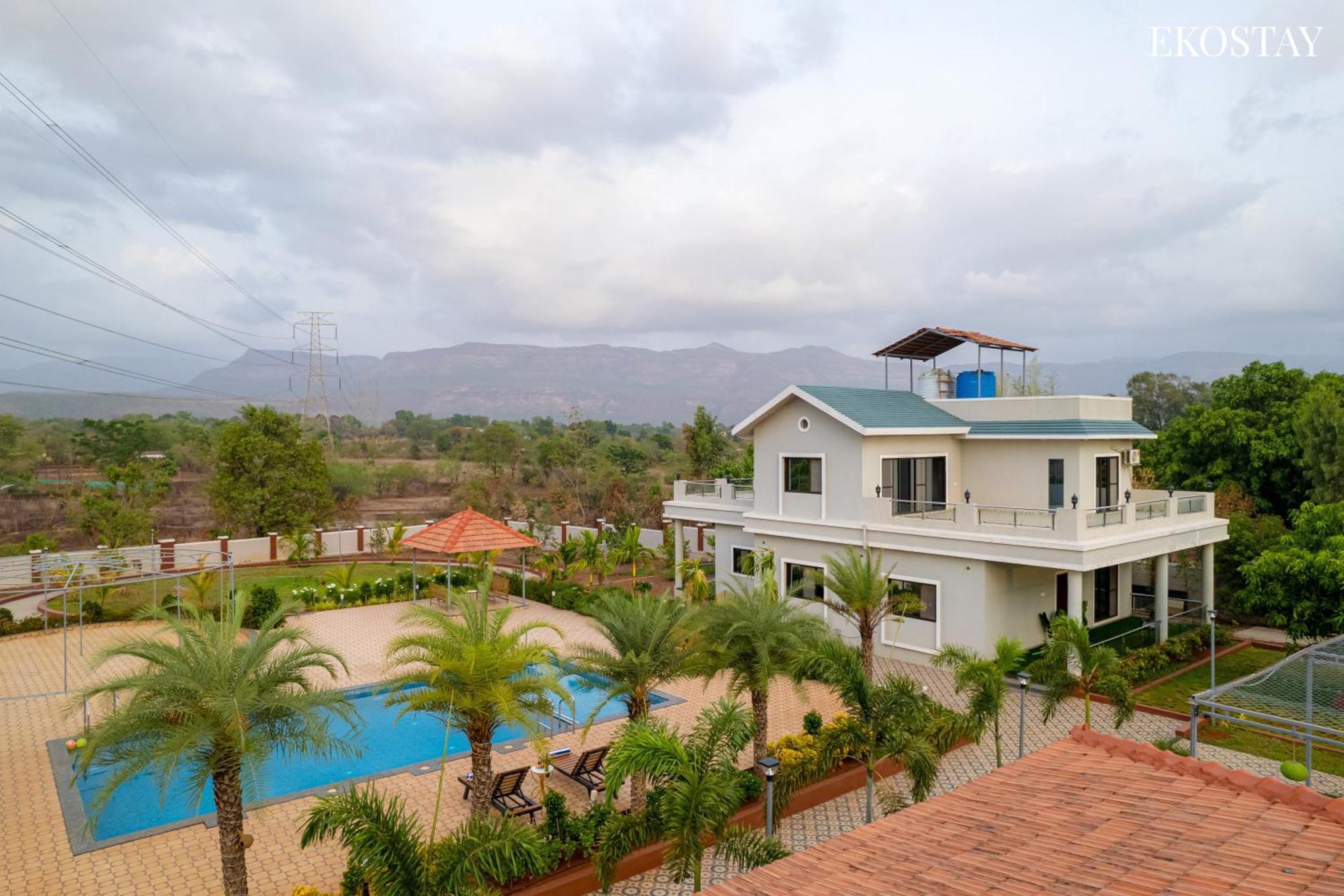Ekostay Gold Palm Estate I Cricket Turf I Rain Dance I 2 Acre Property カルジャット エクステリア 写真